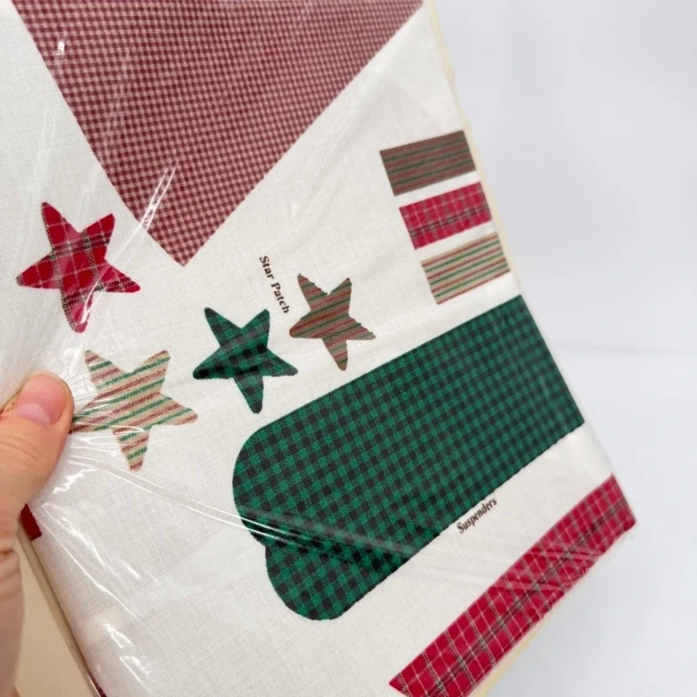 Daisy Kingdom‎ Country Christmas Santa Doll Kit DIY Plaid Fabric Craft Pack NEW